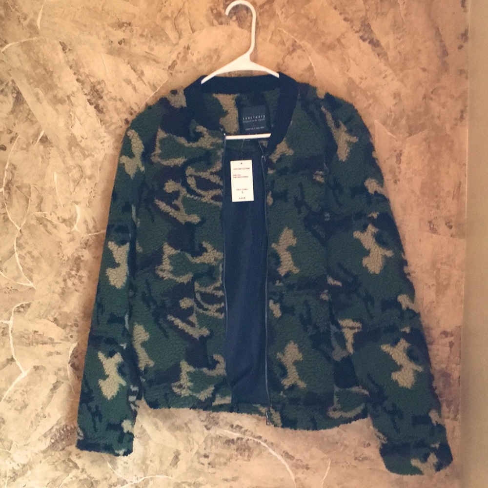 NWT Sanctuary Camouflage Bomber Jacket.
